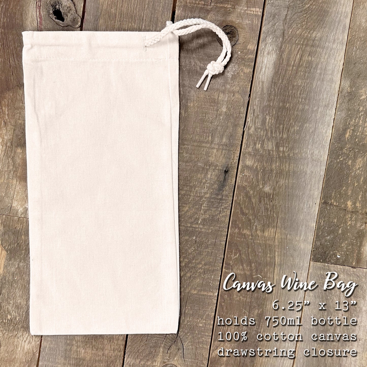 Because... - Personalized Canvas Wine Bag